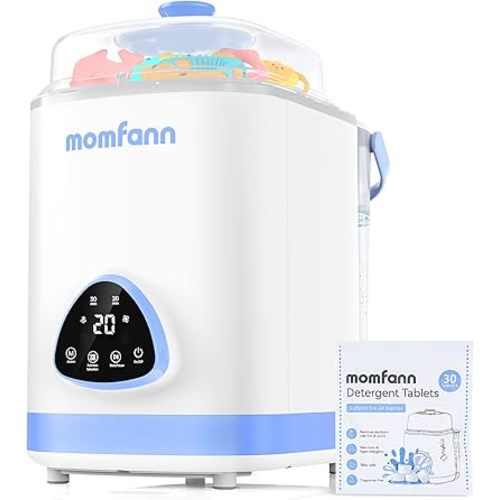 MOMFANN EasePure Pro Baby Bottle Washer, Upgraded 4-in-1 Bottle Washer and Sterilizer and Dryer, Deep Clean for Bottles, Pump Parts & Baby Essentials, Time-Saving Effortless Baby Care