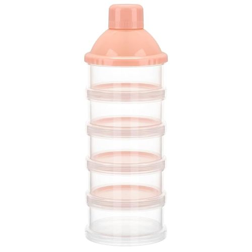Accmor Formula Dispenser On The Go, 5 Compartments Stackable Formula Container for Travel, Baby Milk Powder Kids Snack Container, BPA Free