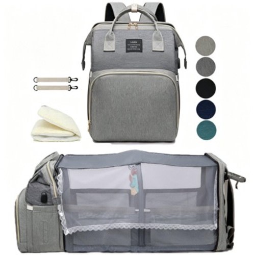 Paucax Diaper Bag Backpack with Portable Changing Station - Large Travel Backpack for Moms