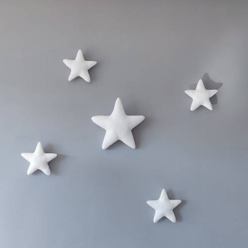 Felt Star Wall Decor: Soft White Nursery Decorations