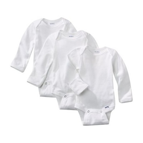 Gerber Onesies - Newborn 3 Pack Long-Sleeve Onesies, Size: NB