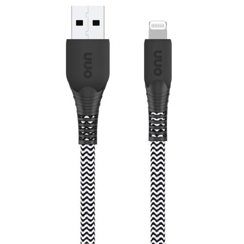 onn 10ft Lightning to USB-A Braided Charging Cable, MFI certified, Black - Compatible with iPhone 14/13/12/11/X/XR/XS/8/7/6/5, iPad, Airpods and more