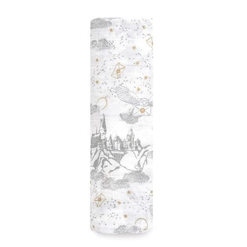 aden + anais Harry Potter Swaddle Blanket, Boutique Muslin Blankets for Girls & Boys, Baby Receiving Swaddles, Ideal Newborn & Infant Swaddling Set, Perfect Shower Gifts, Single, Harry Potter