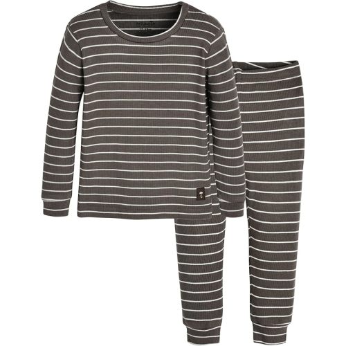 moimoln Stripe Pajamas Set 12M-8Y Ribbed Unisex Baby & Toddler, Soft Viscose, Snug-Fit, Everyday Sleepwear