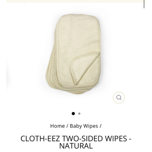Cloth-eez Two-Sided Wipes - Natural