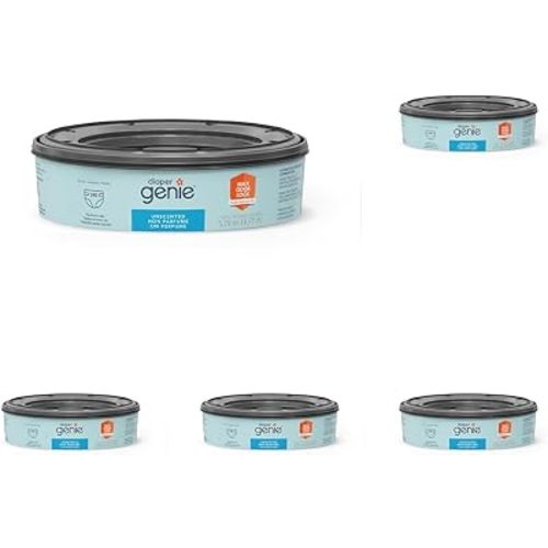 Diaper Genie Bags Refills 240 Count (Pack of 5) with Max Odor Lock | Holds Up to 1,200 Newborn Diapers | Fits Diaper Genie Complete