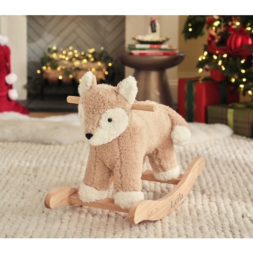 Sherpa Fox Plush Nursery Rocker