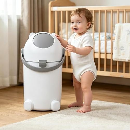 15 L Baby Diaper Pail with Airtight Lid, Odor Control Diaper Bin