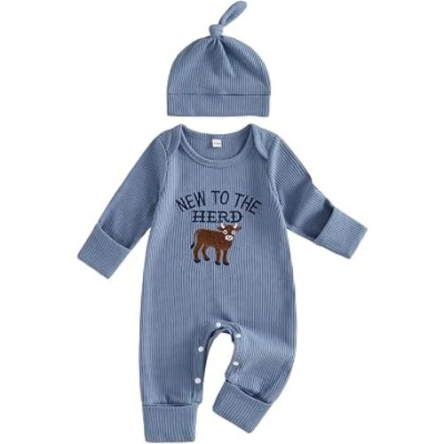 Newborn Baby Boy Fall Outfit Romper Jumpsuit Bodysuit Infant Clothes