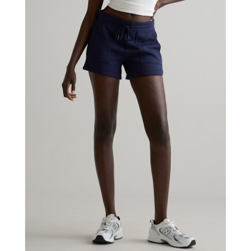 CloudComfort High-Rise Sweatshorts in Deep Navy