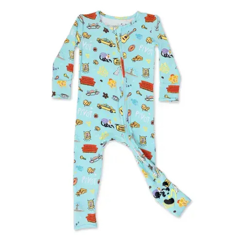 Central Perk FRIENDS Bamboo Convertible Footie: Cozy & Eco-Friendly - Bellabu Bear