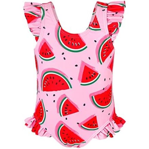 YOUNGER TREE Toddler Baby Girls Swimsuit Infant One Piece Bathing Suits Cute Dinosaur Beach Wear Sunsuit Ruffle Swimwear