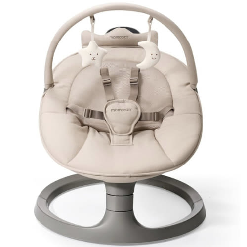 Momcozy 2-in-1 Electric Baby Swing | Soothing & Stationary