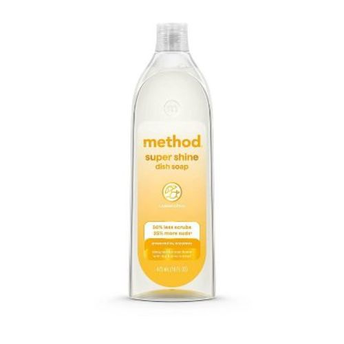 Method Super Shine Liquid Dish Soap Powered By Enzymes Coastal Citrus - 16 fl oz: Paraben-Free, Multi-Surface Use