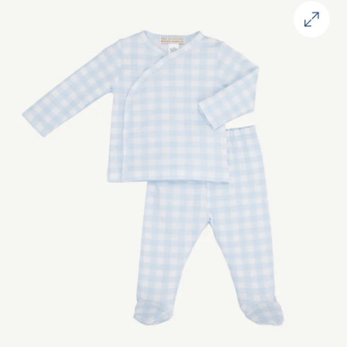 Cameron Cross-Front Set - Buckhead Blue Gingham