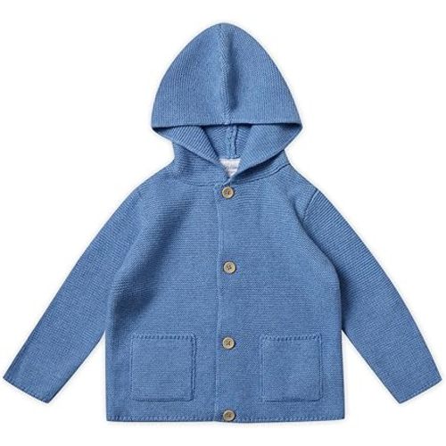 Stellou & friends 100% Cotton Hood Unisex Cardigan for Babies and Children Ages 0-6 Years