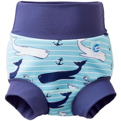 Splash About Happy Nappy Reusable Swim Diaper, Vintage Moby, 6-12 Months