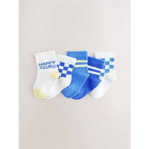 Blue/Ecru Socks 5 pack