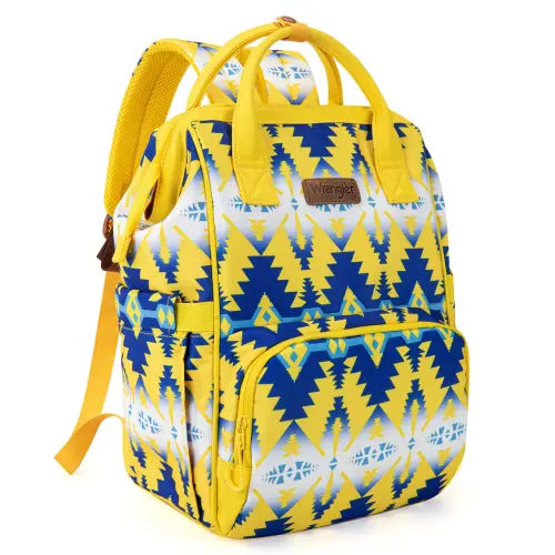 Wrangler Aztec Printed Diaper Bag in Yellow