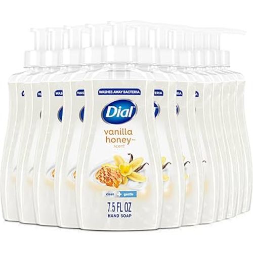 Dial Liquid Hand Soap, Vanilla Honey, 7.5 fl oz, Pack of 12