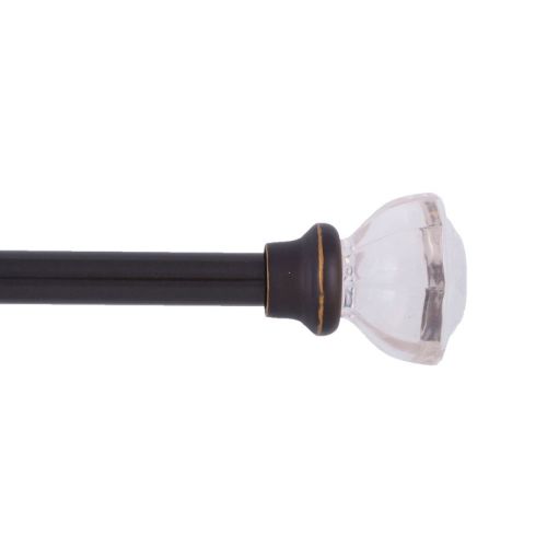 Kenney Mashapee 1" Premium Decorative Window Curtain Rod, 36-66", Bronze