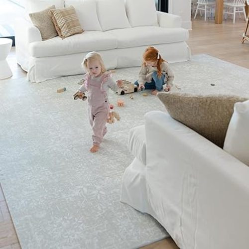 Baby Play Mat for Floor - Eden (6x8ft) - Premium EVA Foam Play Mat for Babies & Toddlers (Ages 0-5+) - Non-Toxic Playmat for Tummy Time, Crawling & Playroom - Stylish & Comfortable