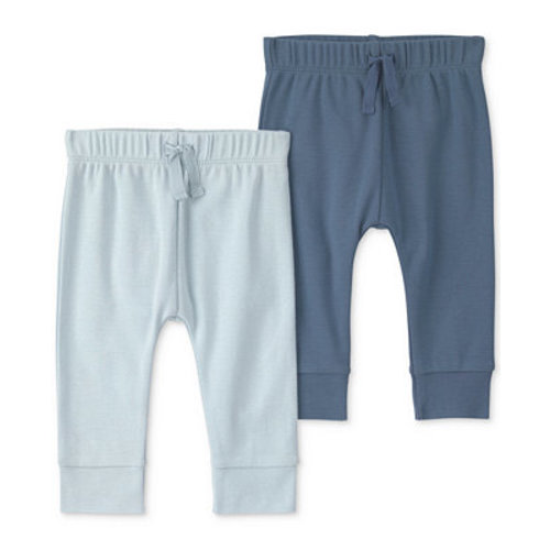 Baby Girls' and Boys' Pull-On Pants, 2-Pack