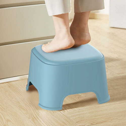Gumesh Plastic Step Stool -Lightweight Household Mini Stool, 250lb Capacity Non-Slip Bathroom/Kids Stool, Stackable & Easy Clean
