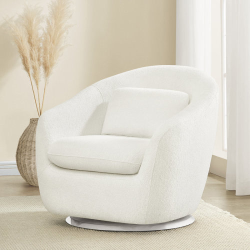 babyGap Hudson Glider Tub Chair With 360-Degree Swivel By Delta Children - Greenguard Gold Certified – Stain-Resistant Performance Fabric Is Oeko-TEX Standard 100 Certified, White Boucle | Wayfair