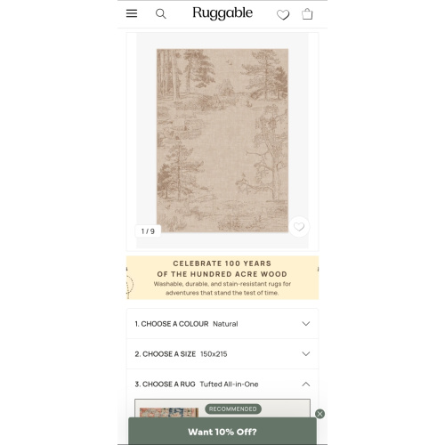 Hundred Acre Wood Natural Rug | Ruggable AU