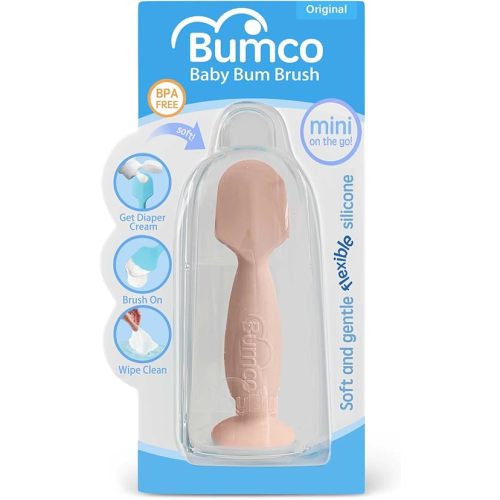 Bumco Diaper Cream Spatula (Mini) - BPA-free Butt Paste Diaper Cream Applicator, Soft & Flexible Diaper Rash Cream Applicator, Butt Spatula Baby, Mom-Invented Diaper Bag Essentials (Dusty Pink)