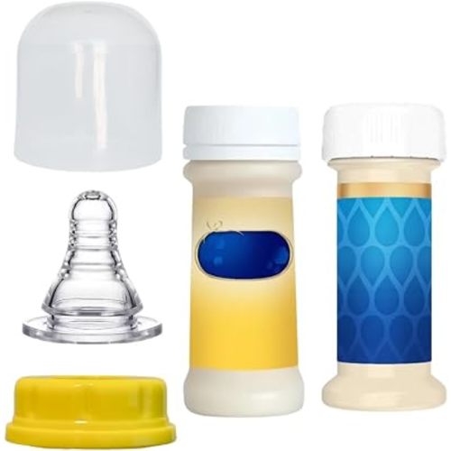 6pcs Reusable Feeding Set Compatible with Similac Ready-to-Feed Bottles – Includes Collar Rings, Slow-Flow Nipples & Dome Caps – BPA Free – Compatible with Similac 360 Total Care
