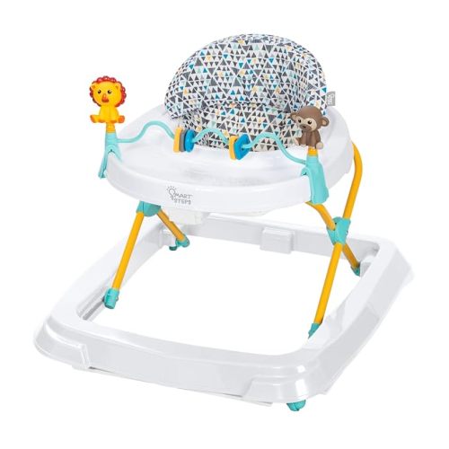 Smart Steps Trend Activity Walker with Removeable Toy Bar, Multi-Directional Front Wheels, Tray, Adjustable Height and Flat Fold Frame for Storage, Ages 6 Months +, Emily Pink
