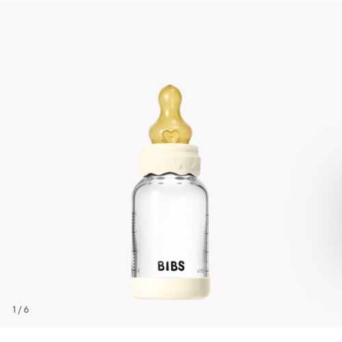 Baby Glass Bottle Boheme Set 120ml Latex - Ivory