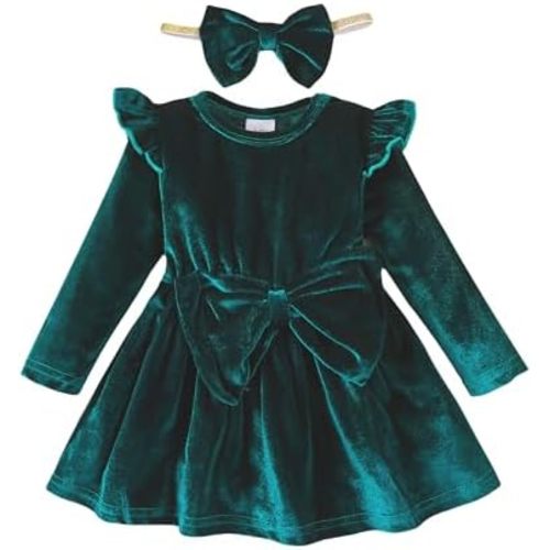 Mioglrie Baby Girl Dress Toddler Girls' Dresses 3 6 9 12 18 24 Months 2t 3t Girls Clothes Fall Winter Outfits
