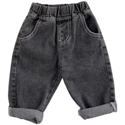 Toddler Baby Boys Girls Soft Jeans Pants Little Kids Casual Denim Pants Elastic Waist Long Trousers
