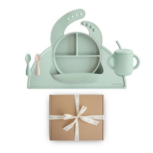 Mushie Stage 2 Feeding Kit ( Cambridge Blue )