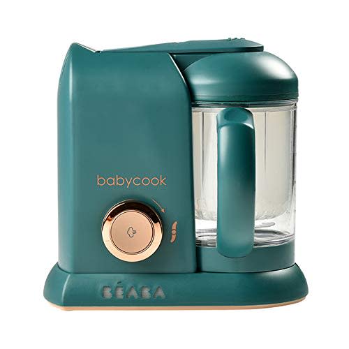 BEABA Babycook Solo 4 in 1 Baby Food Maker, Baby Food Processor, Steam Cook and Blender, Large Capacity 4.5 Cups, Cook Healthy Baby Food at Home, Dishwasher Safe, Pine