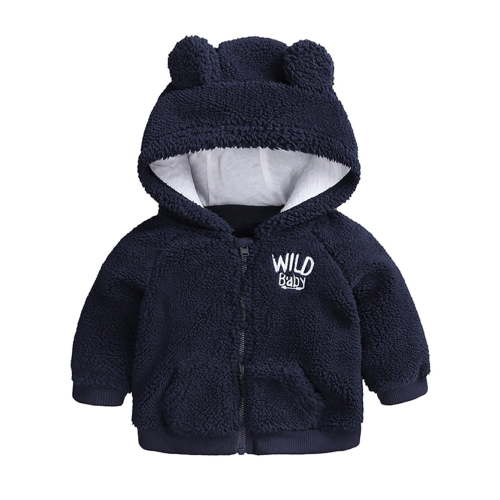 WIBACKER Newborn Baby Girls Infant Boys Cartoon Zipper Fleece Hooded Jacket Coat with Ears Warm Todder Kids Outwear