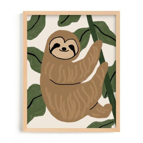 Baby Sloth Framed Wall Art by Minted for West Elm