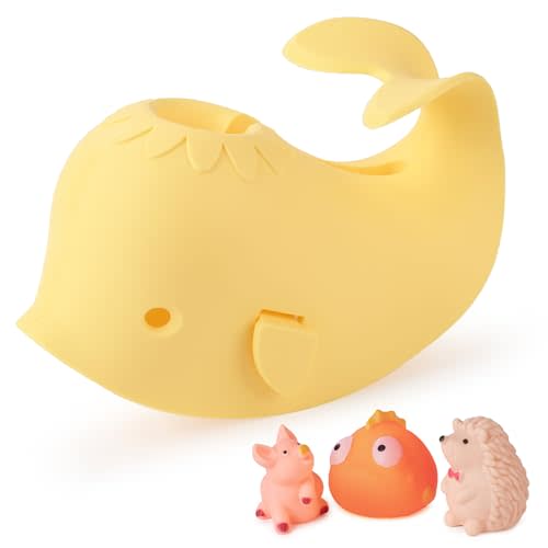 Bath Faucet Cover for KidsBath Spout Cover for Baby are Suitable for Most Bathtub Faucet,spout Cover Bathroom Tub Adds Fun to Your Baby in The Shower.Yellow