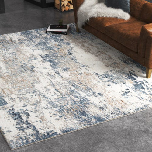 Lemaire Abstract Blue/Gray/Ivory Area Rug | Wayfair