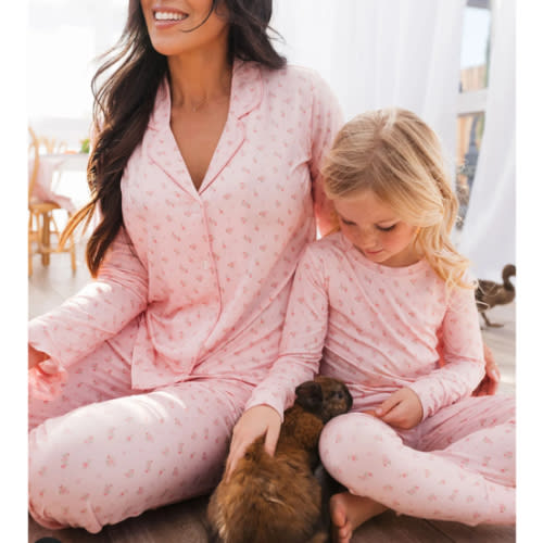 Rosie Floral Women's Long Sleeve Ruffle Set – In My Jammers