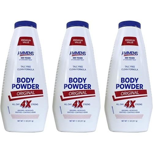 Ammens Original Powder, Talc Free Formula, 11 Ounces Each (Value Pack of 3)