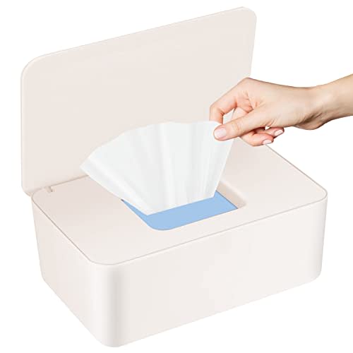 Diaper Wipes Dispenser Baby Wipes Case,Abnaok Baby Wipe Holder Keeps Wipes Fresh,Non-Slip, Easy Open & Close Wipe Container