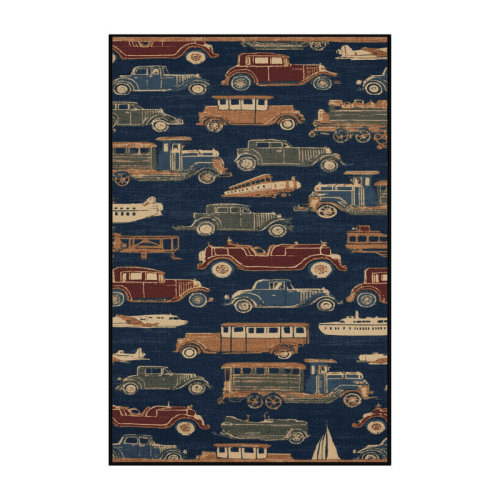 Wildon Home® Machine Washable Transportation Gray Area Rug | Wayfair