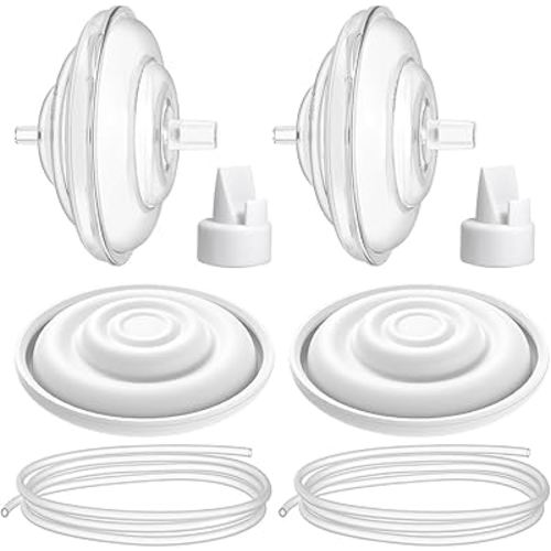 Electric Breast Pump Parts Compatible with Spectra S1/S2/9 Plus, Duckbill Valves, Backflow Protector Membrane and Tubes (Not Original Spectra Accessories)