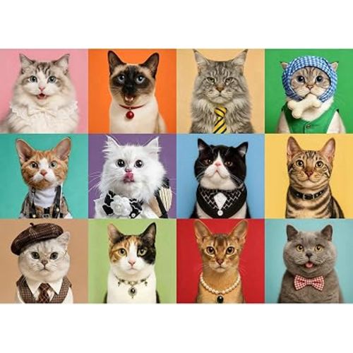 Puzzles for Kids Ages 6-8 8-10 Year Old -200 Pieces Cute Cats