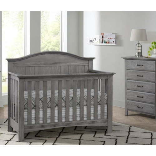 Free Shipping! Soho Baby Sheridan 4-in-1 Convertible Crib Graphite Gray with Safety Standards