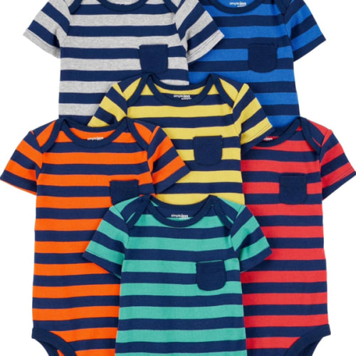 Simple Joys by Carter's Baby-Boys 6-Pack Short-Sleeve Bodysuit